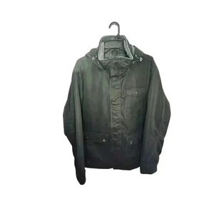 Swisstech Men's Hooded Parka Jacket Green Size M 38-40 Winter Casual